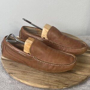 SPERRY Mens ASV Brown Leather Loafers US 10.5 Slip-On Casual Shoes